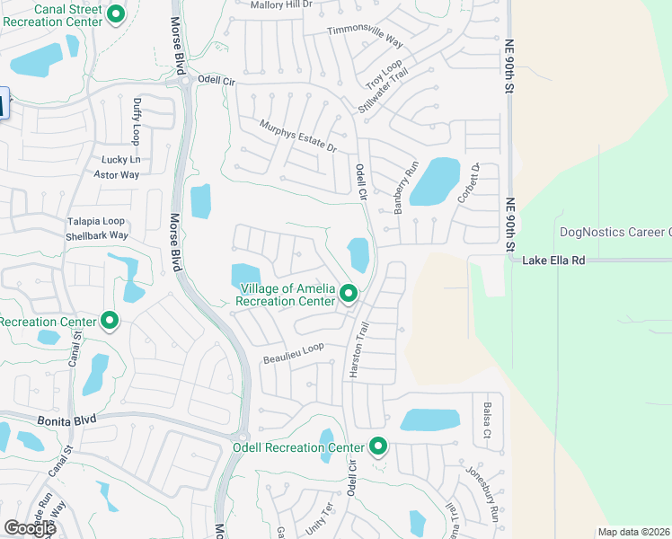 map of restaurants, bars, coffee shops, grocery stores, and more near 537 Inner Circle in The Villages