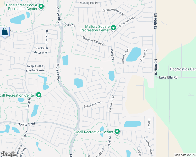 map of restaurants, bars, coffee shops, grocery stores, and more near 758 Inner Circle in The Villages