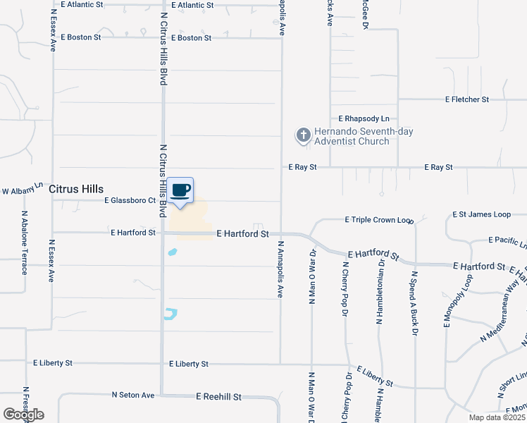 map of restaurants, bars, coffee shops, grocery stores, and more near 810 East Gilchrist Court in Hernando