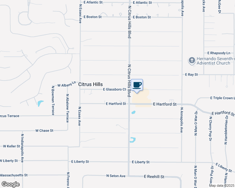 map of restaurants, bars, coffee shops, grocery stores, and more near 340 East Glassboro Court in Hernando