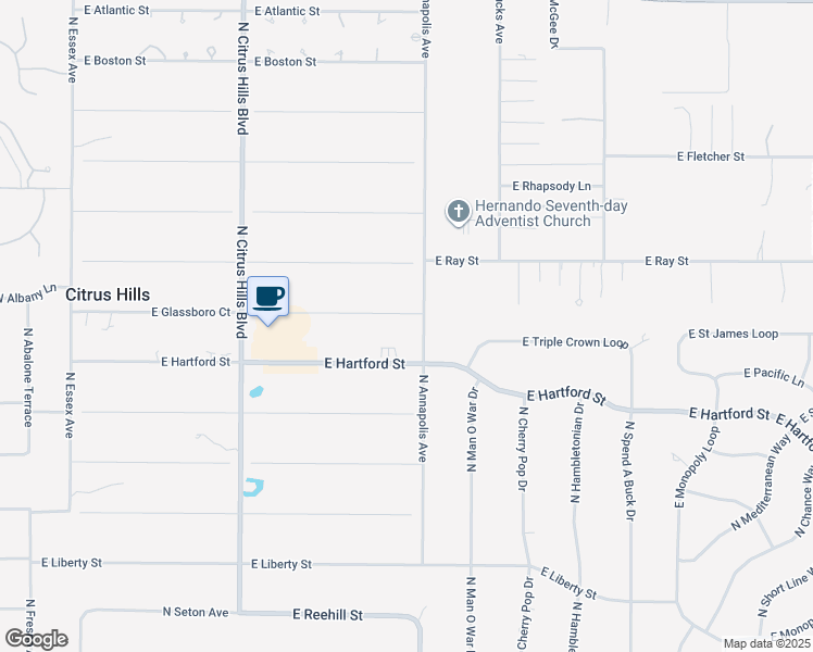 map of restaurants, bars, coffee shops, grocery stores, and more near 810 East Gilchrist Court in Hernando