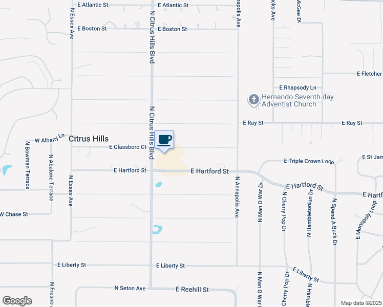 map of restaurants, bars, coffee shops, grocery stores, and more near 690 East Gilchrist Court in Hernando