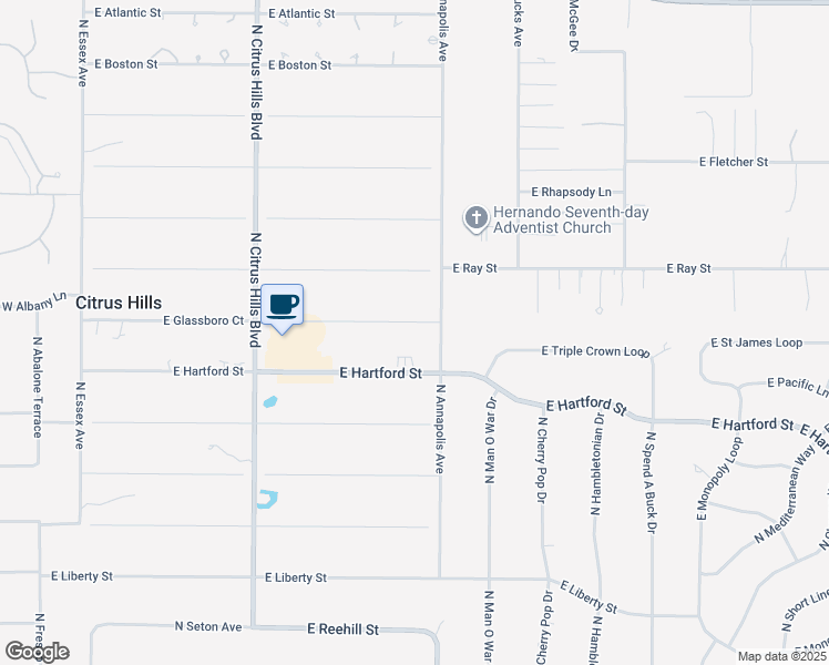 map of restaurants, bars, coffee shops, grocery stores, and more near 810 East Gilchrist Court in Hernando