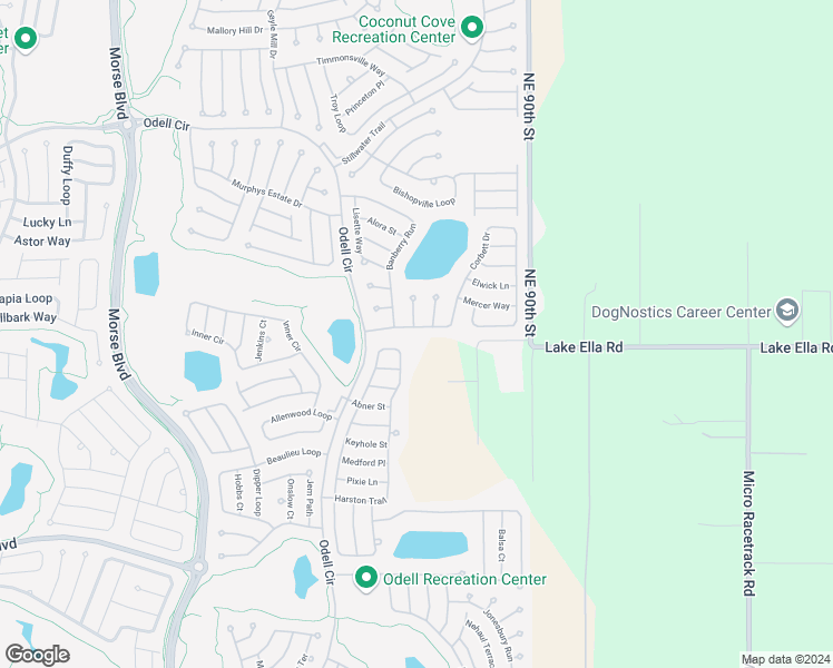 map of restaurants, bars, coffee shops, grocery stores, and more near 480 Corbett Drive in The Villages