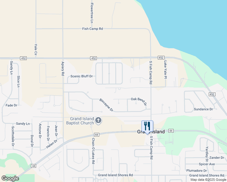 map of restaurants, bars, coffee shops, grocery stores, and more near 13410 Deer Meadow Lane in Grand Island