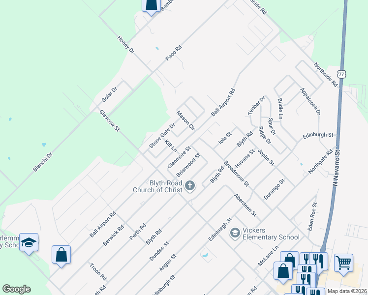 map of restaurants, bars, coffee shops, grocery stores, and more near 403 Glenmore Street in Victoria