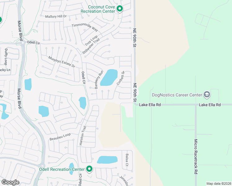 map of restaurants, bars, coffee shops, grocery stores, and more near 317 Mercer Way in The Villages