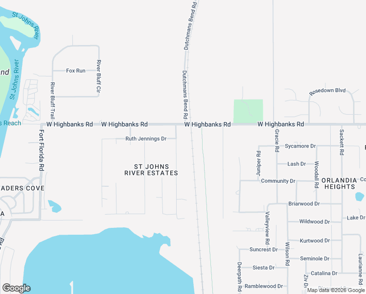 map of restaurants, bars, coffee shops, grocery stores, and more near 13 Sanctuary Avenue in DeBary