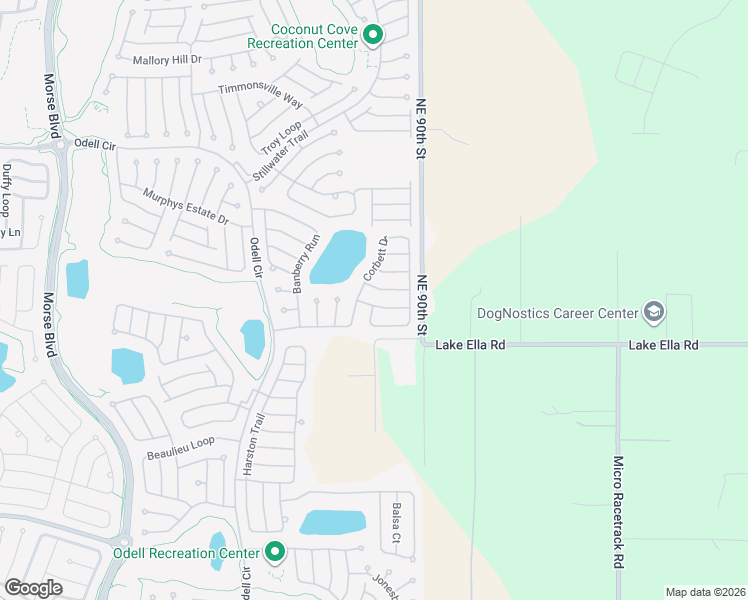 map of restaurants, bars, coffee shops, grocery stores, and more near 317 Mercer Way in The Villages