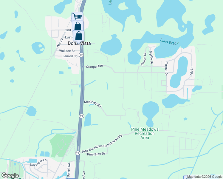 map of restaurants, bars, coffee shops, grocery stores, and more near 16514 Tropical Drive in Umatilla