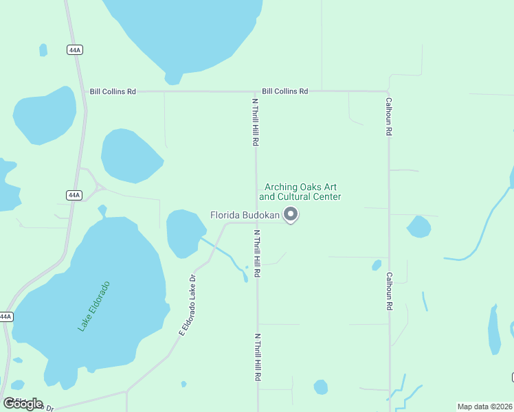 map of restaurants, bars, coffee shops, grocery stores, and more near 37041 North Thrill Hill Road in Eustis