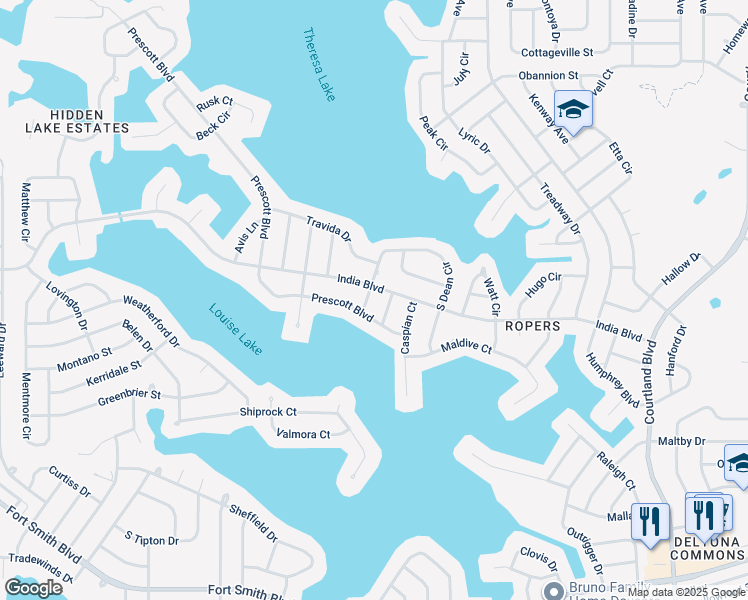 map of restaurants, bars, coffee shops, grocery stores, and more near 921 North Dean Circle in Deltona