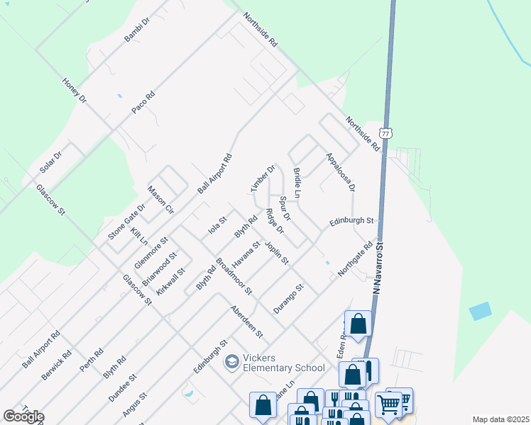 map of restaurants, bars, coffee shops, grocery stores, and more near 1203 Blyth Road in Victoria