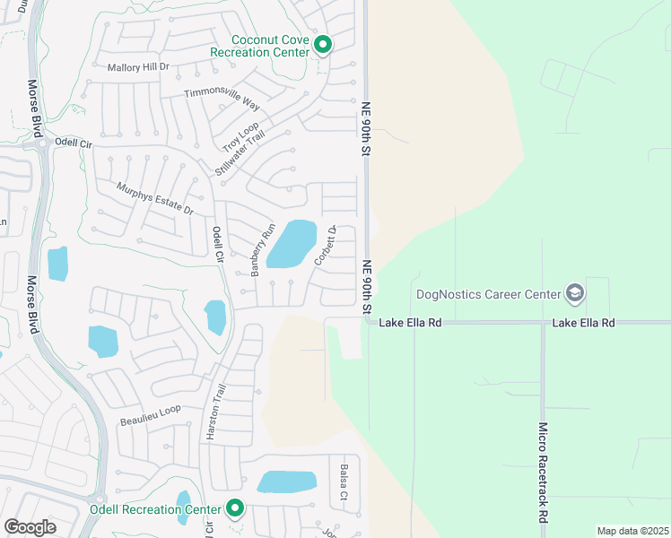 map of restaurants, bars, coffee shops, grocery stores, and more near 405 Corbett Drive in The Villages