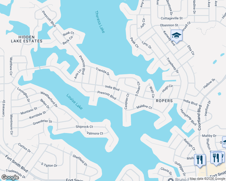 map of restaurants, bars, coffee shops, grocery stores, and more near 932 North Dean Circle in Deltona