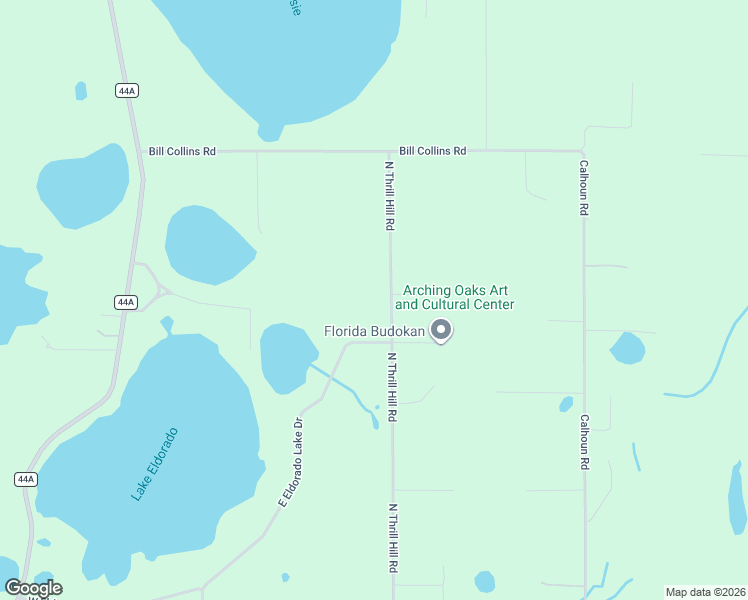 map of restaurants, bars, coffee shops, grocery stores, and more near 37041 North Thrill Hill Road in Eustis