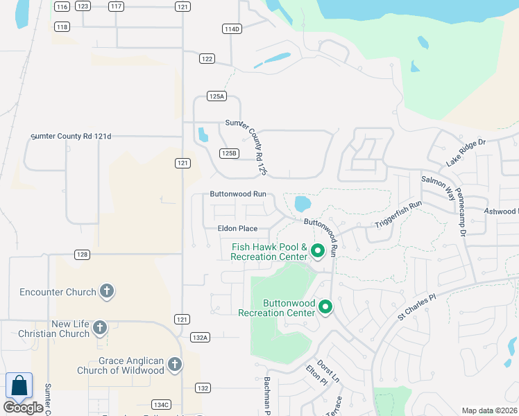 map of restaurants, bars, coffee shops, grocery stores, and more near 1787 Eastpoint Street in The Villages