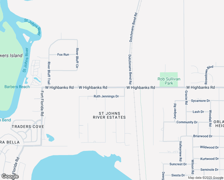 map of restaurants, bars, coffee shops, grocery stores, and more near 335 West Highbanks Road in DeBary