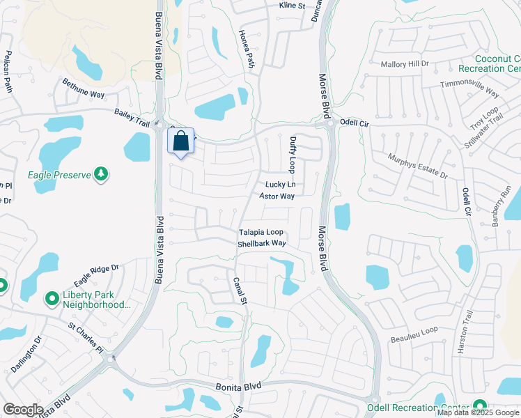 map of restaurants, bars, coffee shops, grocery stores, and more near 1810 Longwood Court in The Villages