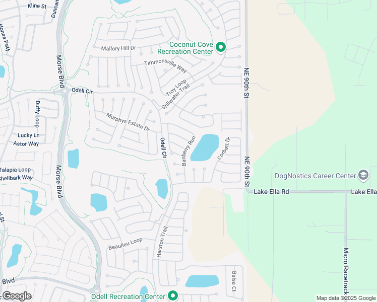 map of restaurants, bars, coffee shops, grocery stores, and more near 1795 Banberry Run in The Villages