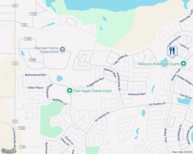 map of restaurants, bars, coffee shops, grocery stores, and more near 2142 Parrot Place in The Villages
