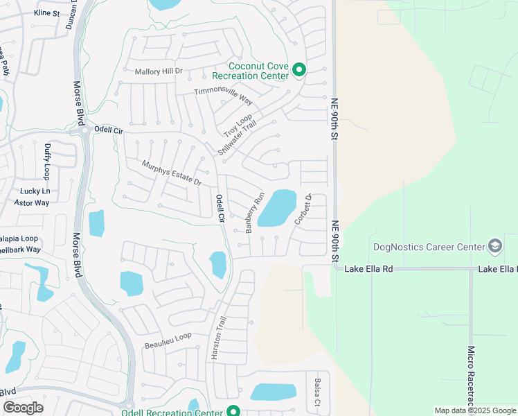 map of restaurants, bars, coffee shops, grocery stores, and more near 1795 Banberry Run in The Villages