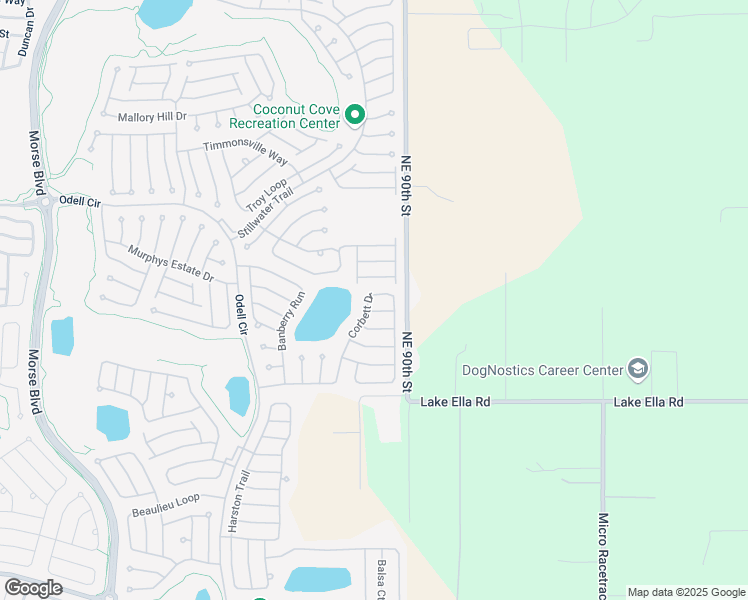map of restaurants, bars, coffee shops, grocery stores, and more near 378 Corbett Drive in The Villages