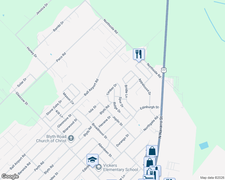 map of restaurants, bars, coffee shops, grocery stores, and more near 219 Timber Drive in Victoria