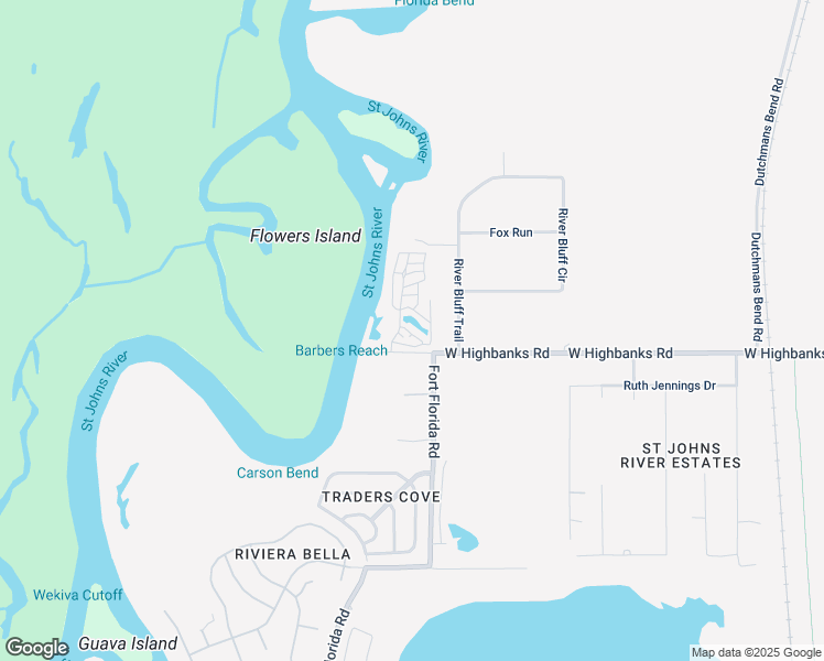 map of restaurants, bars, coffee shops, grocery stores, and more near 46 Live Oak Drive in DeBary