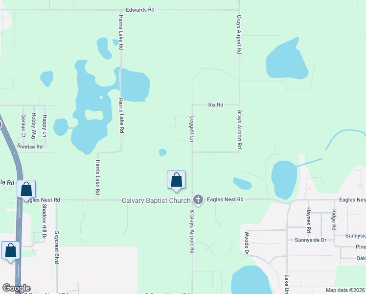 map of restaurants, bars, coffee shops, grocery stores, and more near 3634 Gregory Road in Lady Lake