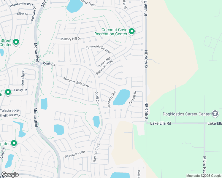 map of restaurants, bars, coffee shops, grocery stores, and more near 1722 Banberry Run in The Villages