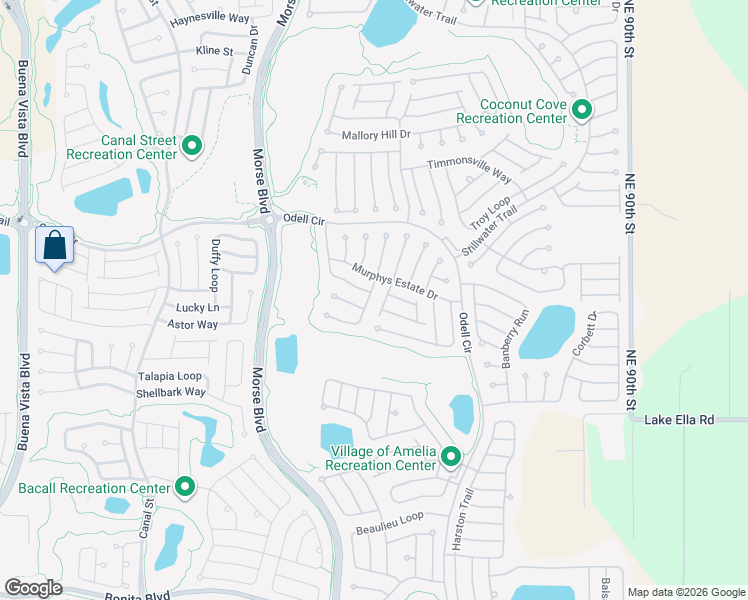 map of restaurants, bars, coffee shops, grocery stores, and more near 1701 Moncks Corner in The Villages