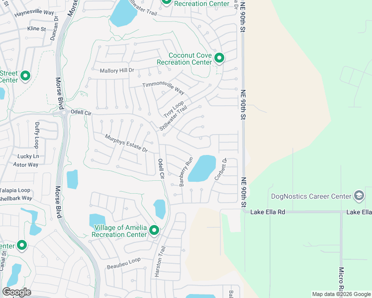 map of restaurants, bars, coffee shops, grocery stores, and more near 1722 Banberry Run in The Villages