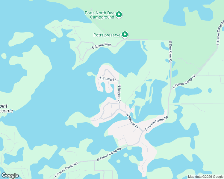 map of restaurants, bars, coffee shops, grocery stores, and more near 1980 North Retreat Drive in Inverness