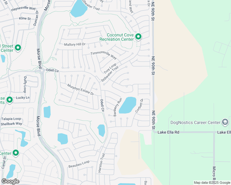 map of restaurants, bars, coffee shops, grocery stores, and more near 1722 Banberry Run in The Villages