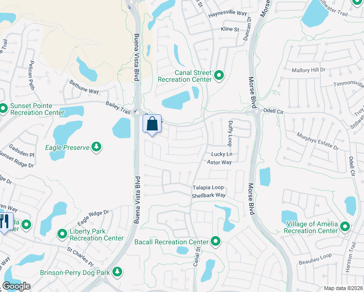 map of restaurants, bars, coffee shops, grocery stores, and more near 998 Ridgeville Road in The Villages