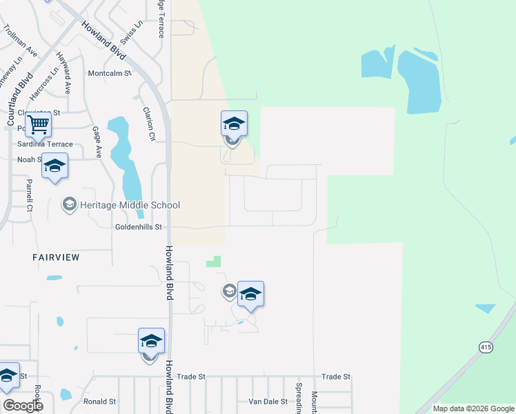 map of restaurants, bars, coffee shops, grocery stores, and more near 3516 Fernanda Drive in Deltona