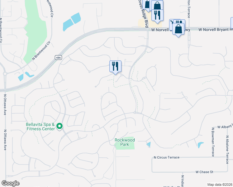map of restaurants, bars, coffee shops, grocery stores, and more near 1841 North Eagle Chase Drive in Hernando