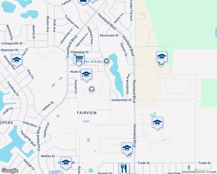 map of restaurants, bars, coffee shops, grocery stores, and more near 1039 Gage Avenue in Deltona