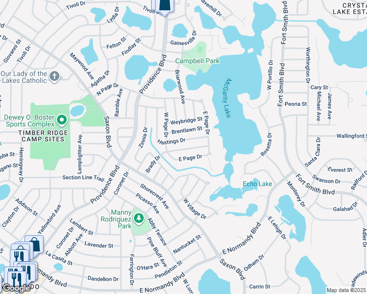 map of restaurants, bars, coffee shops, grocery stores, and more near 1636 Brady Drive in Deltona