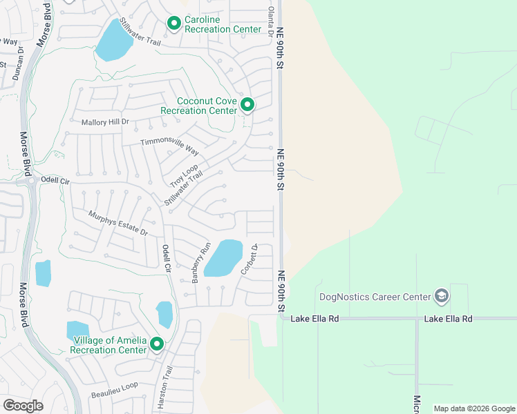 map of restaurants, bars, coffee shops, grocery stores, and more near 317 Emmalee Place in The Villages
