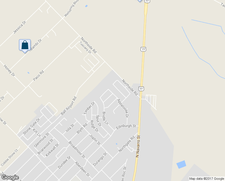 map of restaurants, bars, coffee shops, grocery stores, and more near 503 Appaloosa Drive in Victoria