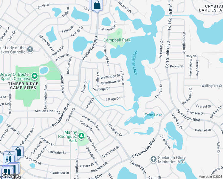 map of restaurants, bars, coffee shops, grocery stores, and more near 1636 Brady Drive in Deltona