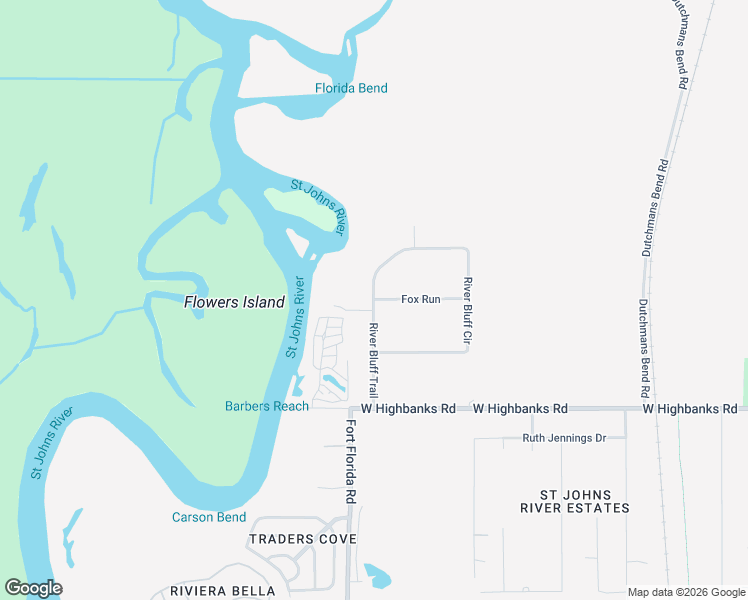 map of restaurants, bars, coffee shops, grocery stores, and more near 499 Fox Run in DeBary