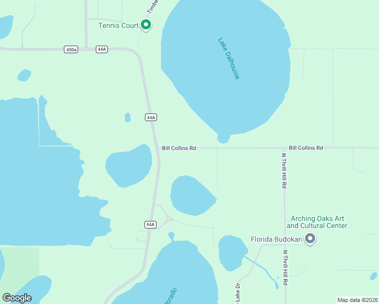 map of restaurants, bars, coffee shops, grocery stores, and more near 20018 Bill Collins Road in Eustis