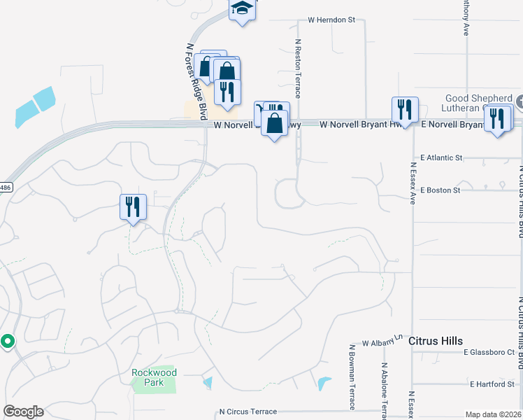 map of restaurants, bars, coffee shops, grocery stores, and more near 428 West Cobblestone Loop in Hernando