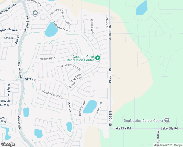 map of restaurants, bars, coffee shops, grocery stores, and more near 366 Troy Loop in The Villages