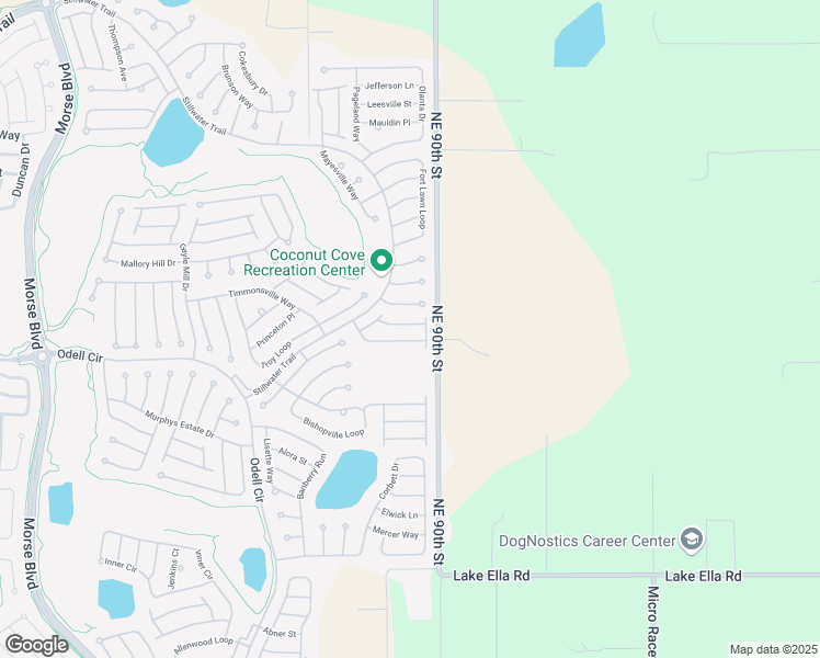 map of restaurants, bars, coffee shops, grocery stores, and more near 288 Starr Lane in The Villages