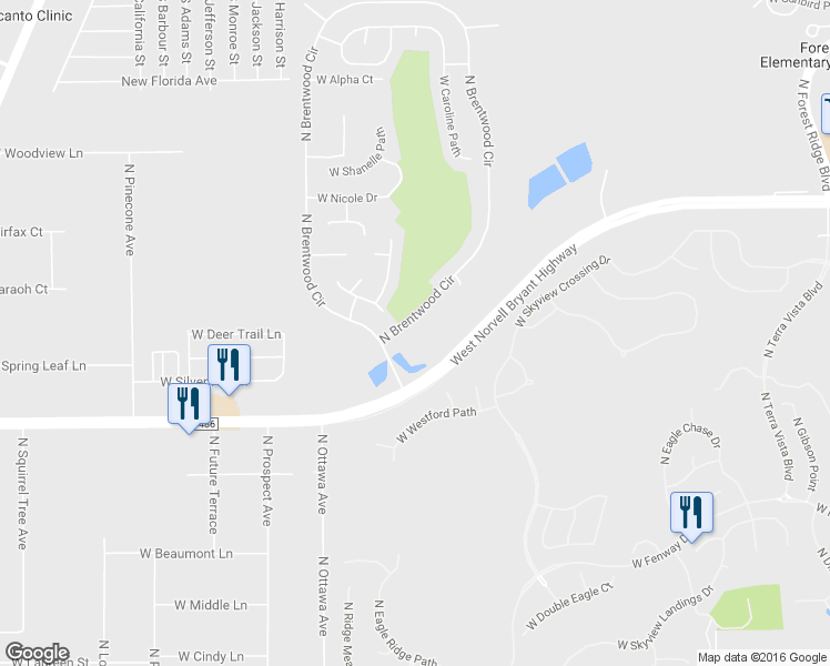 map of restaurants, bars, coffee shops, grocery stores, and more near 1699 West Spring Meadow Loop in Lecanto