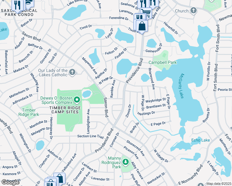 map of restaurants, bars, coffee shops, grocery stores, and more near 1162 Hampshire Avenue in Deltona